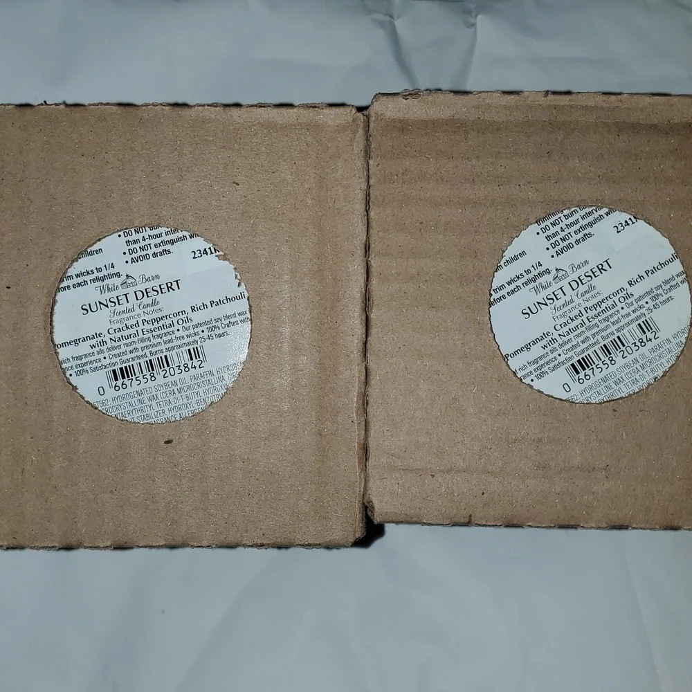 2 X Bath & Body Works White Barn Sunset Desert 3 Wick Candle Candles - Picture 8 of 12